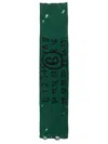 Mm6 Maison Margiela Wool Scarf Numeric Pattern In Green