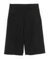 Mm6 Maison Margiela Virgin Wool Shorts In Black