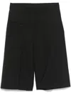 Mm6 Maison Margiela Virgin Wool Shorts In Black