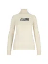 Mm6 Maison Margiela Distressed Turtleneck Sweater With Numeric Signature