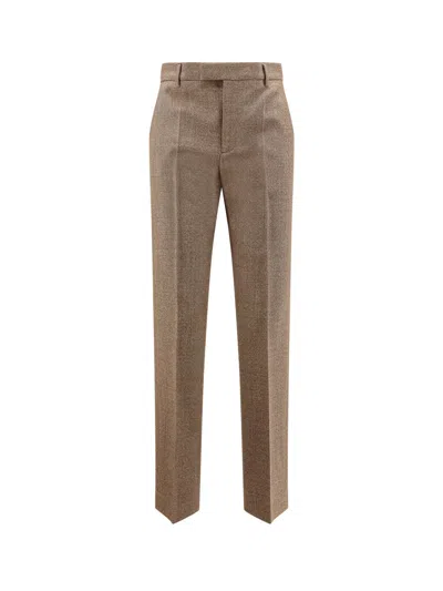Mm6 Maison Margiela Virgin Wool Trousers In Brown