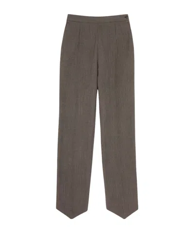 Mm6 Maison Margiela Light Tweed Tailored Trousers In Gray