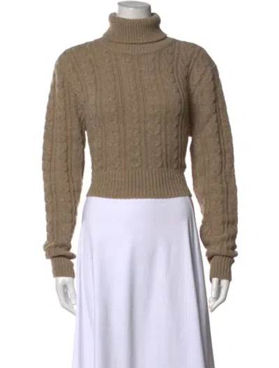 Pre-owned Mm6 Maison Margiela Virgin Wool Turtleneck Sweater In Neutrals
