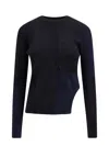Mm6 Maison Margiela Mm6 By Maison Margiela Viscose And Cotton Sweater In Black