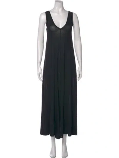 Pre-owned Mm6 Maison Margiela V-neck Jumpsuit In Black