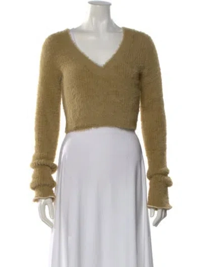 Pre-owned Mm6 Maison Margiela V-neck Sweater In Neutral