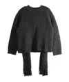 Mm6 Maison Margiela Waffle Sweater In Black