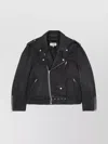 Mm6 Maison Margiela Men's Washed-effect Biker Jacket In Black