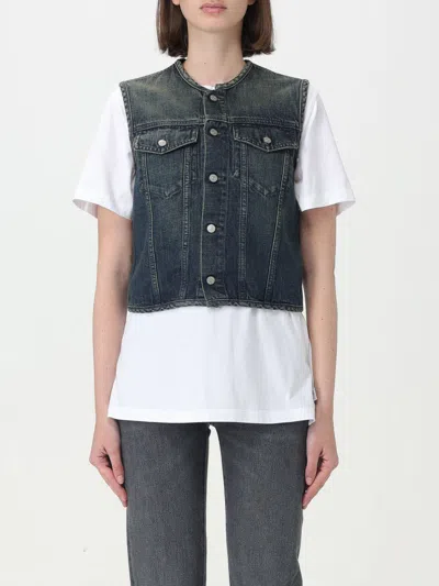 Mm6 Maison Margiela Waistcoat  Woman In Blue