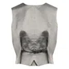 Mm6 Maison Margiela Mm6 By Maison Margiela Sleeveless Structured Jacket With Peplum Hem In Gray