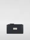 Mm6 Maison Margiela Logo-plaque Leather Wallet In Black