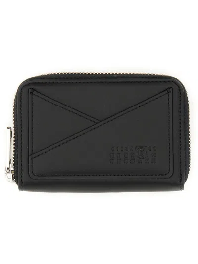 Mm6 Maison Margiela Japanese 6 Leather Wallet In Black