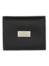 Mm6 Maison Margiela Signature Numbers Motif Leather Cardholder In Black