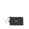 Mm6 Maison Margiela Black Zip Card Holder In Black