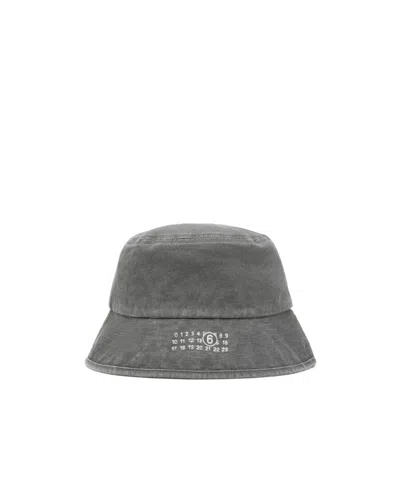 Mm6 Maison Margiela Washed Cotton Bucket Hat In Pink