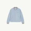 Mm6 Maison Margiela Cotton Numeric Print Bomber Jacket In Blue