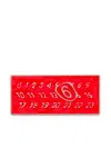 Mm6 Maison Margiela Wavy Logo-plaque Badge In Red