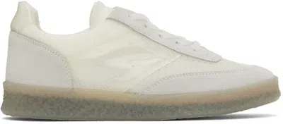 Mm6 Maison Margiela White 6 Court Sneakers In T8041 White Sand