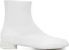 Mm6 Maison Margiela White Anatomic Ankle Boots In T1003 White