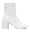 Mm6 Maison Margiela Leather Ankle Boots In White