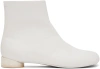 MM6 MAISON MARGIELA WHITE ANATOMIC ANKLE BOOTS