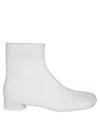 Mm6 Maison Margiela Mm6 By Maison Margiela White Ankle Boots With Smooth Leather Finish In White