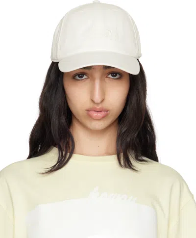 Mm6 Maison Margiela White Baseball Cap In 101 Off White