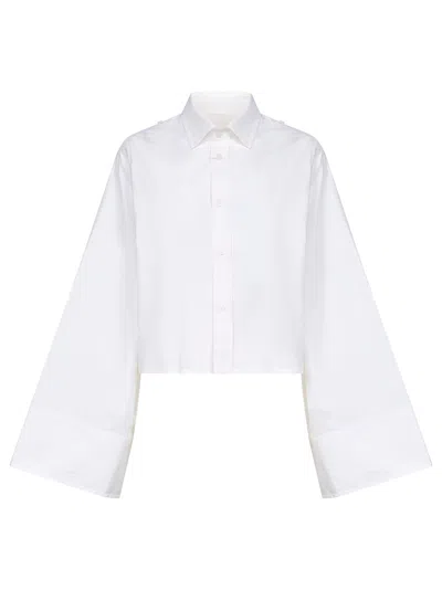 Mm6 Maison Margiela White Cotton Deconstructed Shirt