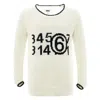 Mm6 Maison Margiela White Cotton Designer Sweater