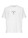 Mm6 Maison Margiela Logo Cotton Crew Neck Short Sleeve T-shirt In White