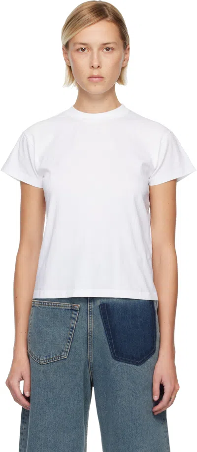 MM6 MAISON MARGIELA WHITE COTTON JERSEY T-SHIRT
