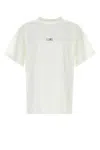 Mm6 Maison Margiela Cotton Crew-neck T-shirt With Numeric Signature Patch In White