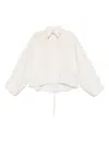 Mm6 Maison Margiela Mm6 By Maison Margiela Cropped White Shirt In White