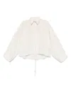 Mm6 Maison Margiela Mm6 By Maison Margiela Cropped White Shirt In White