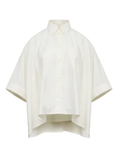 Mm6 Maison Margiela White Cotton Short Sleeves Sweater