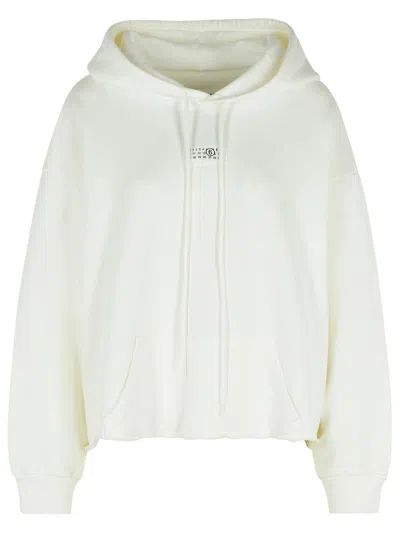 Mm6 Maison Margiela White Cotton Sweatshirt