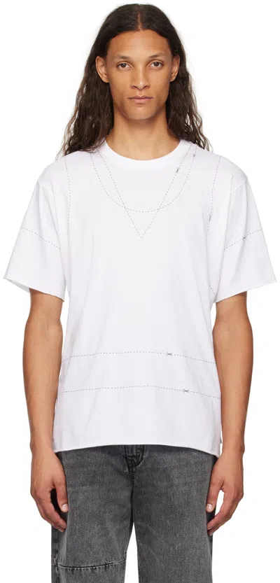 Mm6 Maison Margiela White Cotton T-shirt In 100 White