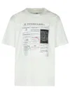 Mm6 Maison Margiela White T-shirt With Journalistic Print In White