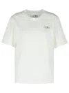Mm6 Maison Margiela Mm6 By Maison Margiela Relaxed-fit Cotton T-shirt With Subtle Logo Detail In White