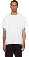 Mm6 Maison Margiela Cotton Crew-neck T-shirt With Numeric Signature Patch In White