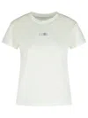 Mm6 Maison Margiela Numeric Cotton Jersey T-shirt In White