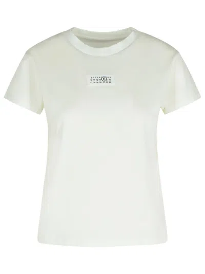 MM6 MAISON MARGIELA WHITE COTTON T-SHIRT