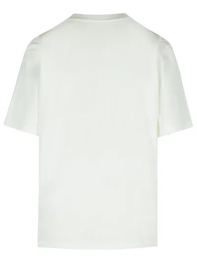 Mm6 Maison Margiela White Cotton T-shirt In Beige