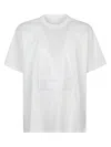 Mm6 Maison Margiela Mm6 By Maison Margiela White Cotton T-shirt With Subtle Logo Print In White