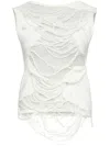 Mm6 Maison Margiela Mm6 By Maison Margiela Layered Distressed Fabric Sleeveless Top