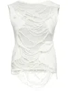 Mm6 Maison Margiela Mm6 By Maison Margiela Layered Distressed Fabric Sleeveless Top