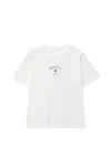 Mm6 Maison Margiela Logo Cotton Crew Neck Short Sleeve T-shirt In White