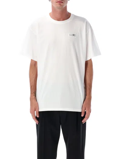 MM6 MAISON MARGIELA WHITE CREWNECK PRINTED T-SHIRT