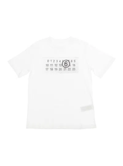 Mm6 Maison Margiela Babies' T-shirt Cotone Bianco In White
