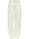 Mm6 Maison Margiela Ivory White Cotton Jeans In Neutral